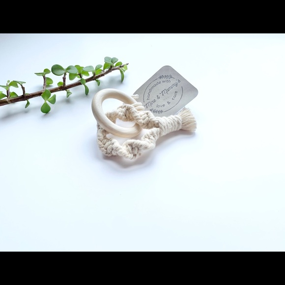 COPY - Macrame Boho Baby Wood Teether - Picture 2 of 2